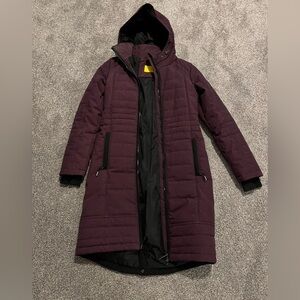 Lole long parka, XS, plum